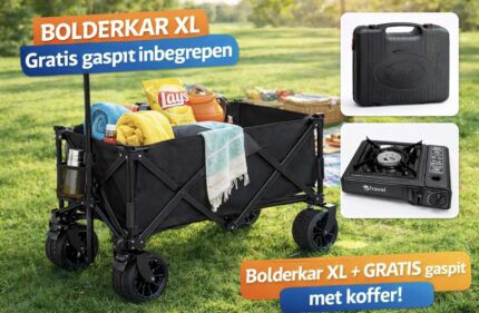 Bolderkar XL Zwart – Opvouwbare Transportkar | Travel Artikelen