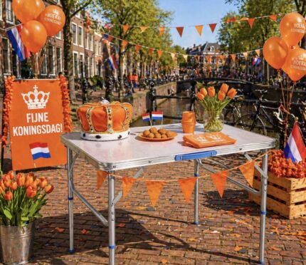 Inklapbare Campingtafel 75x55cm en in hoogte Verstelbaar